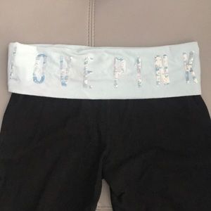 VS Pink BLING Yoga Pants Boot Cut Flare Band XS